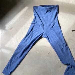 Beyond Yoga Heathered Blue Maternity Pants
